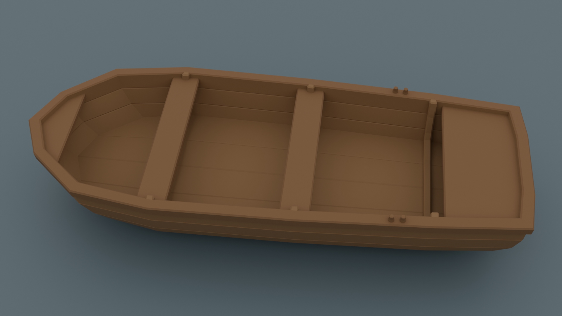 Simple Wooden Fishing Boat - Free 3D Models For Games