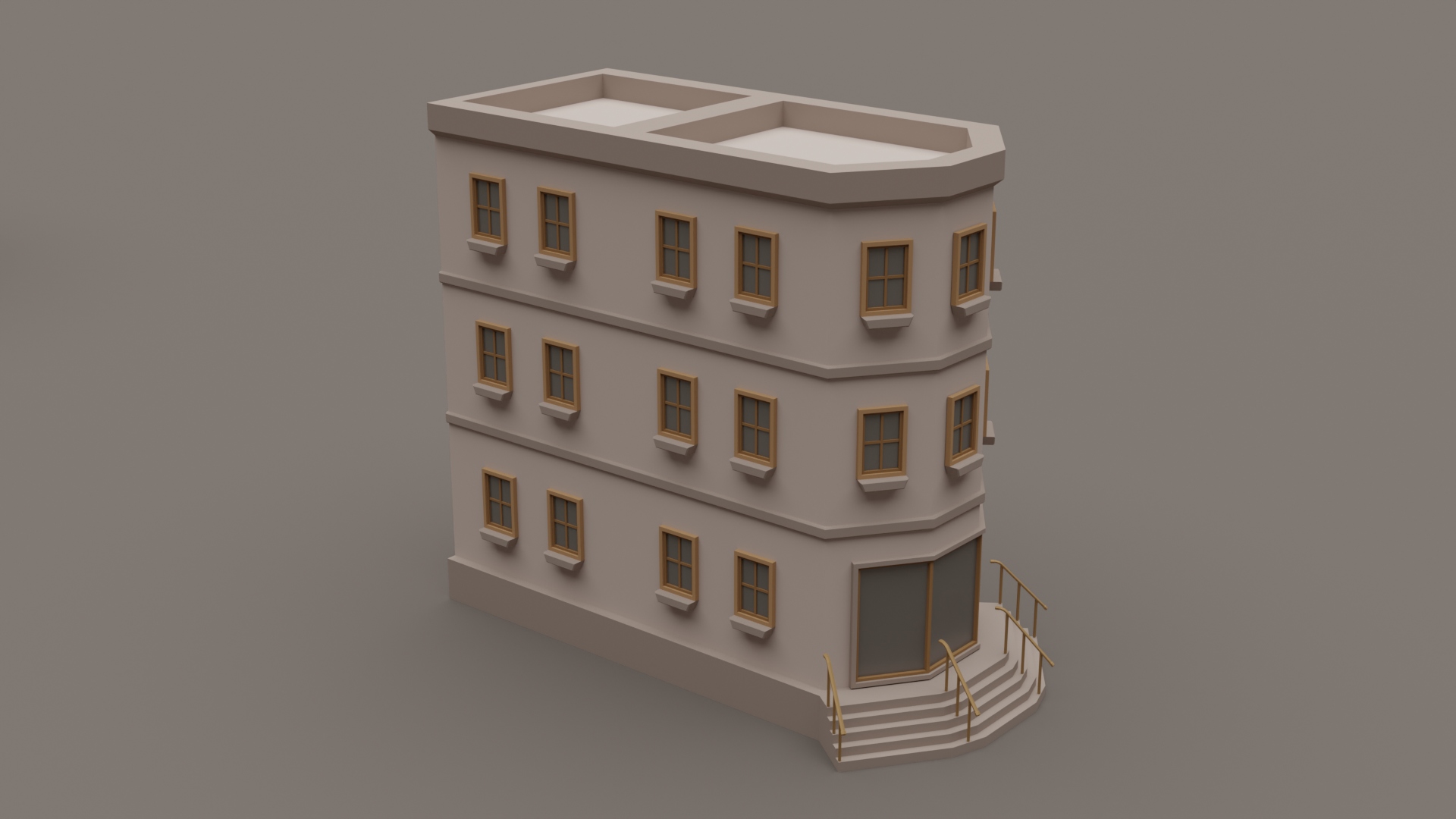 Modular Modern Buildings Pack - Free 3D Models For Games