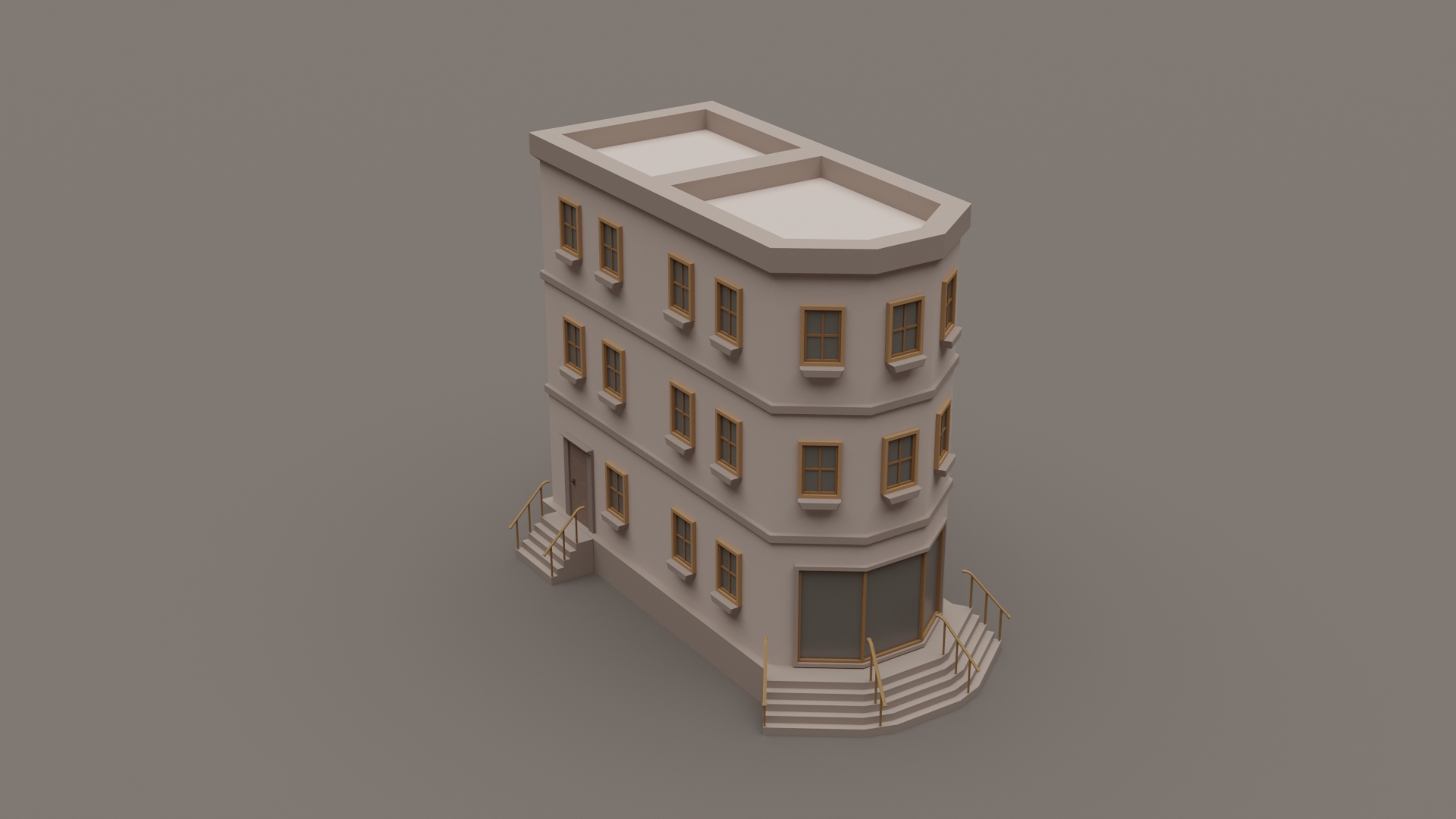 Modular Modern Buildings Pack - Free 3D Models For Games