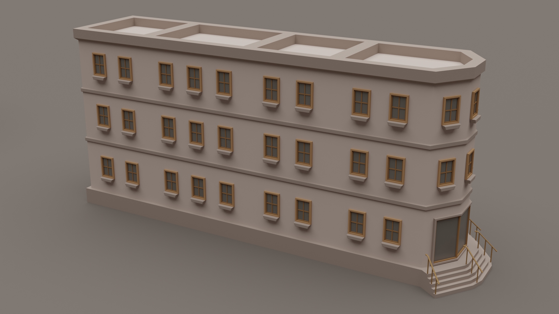 Modular Modern Buildings Pack - Free 3D Models For Games