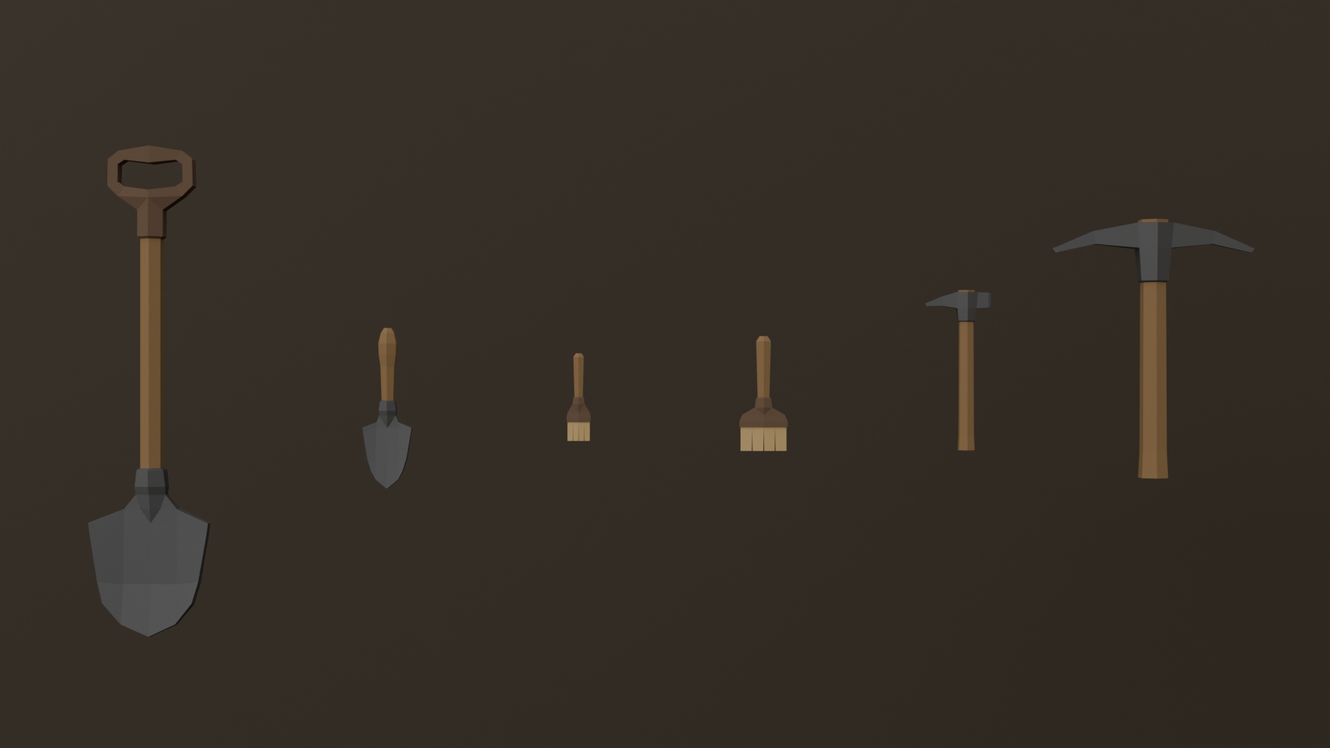 Archaeological Adventurer Tools Pack - Free 3D Models For Games