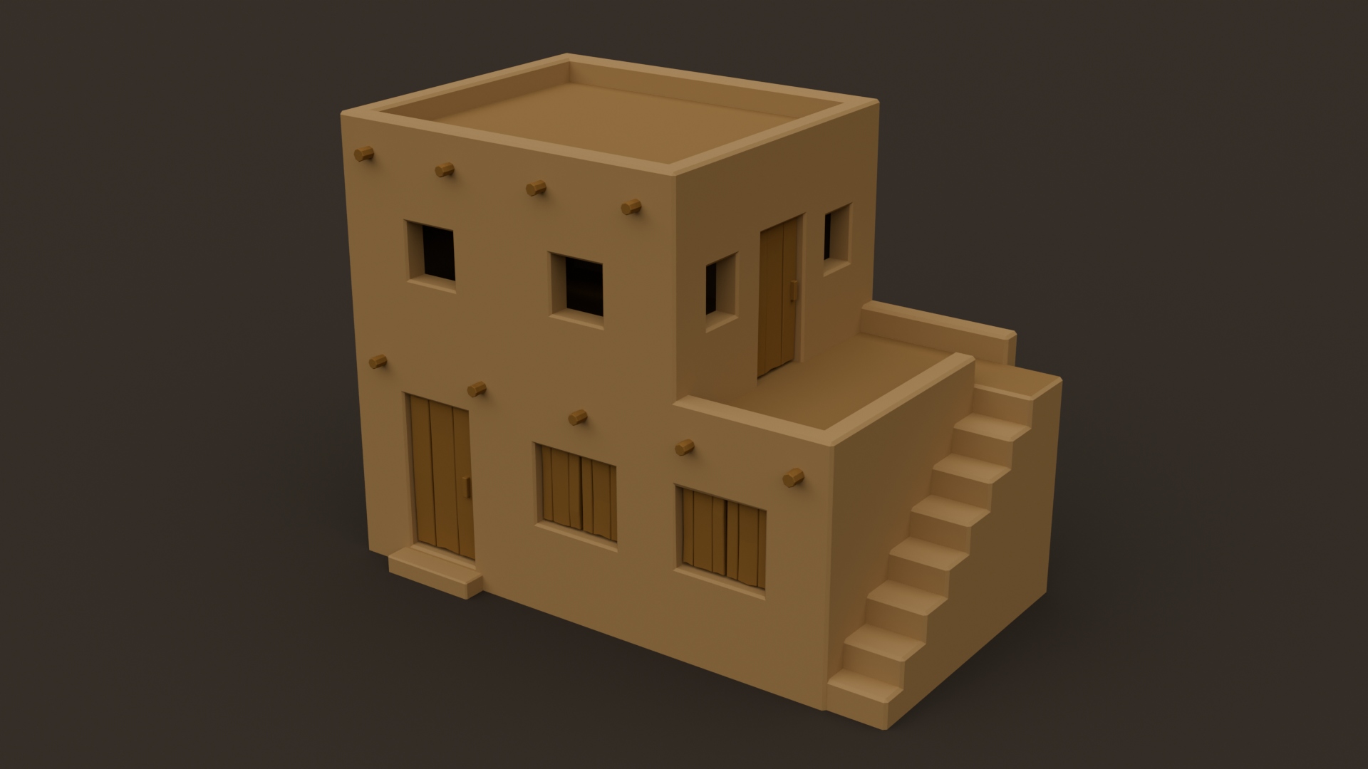 Arab Clay Buildings Pack - Free 3D Models For Games