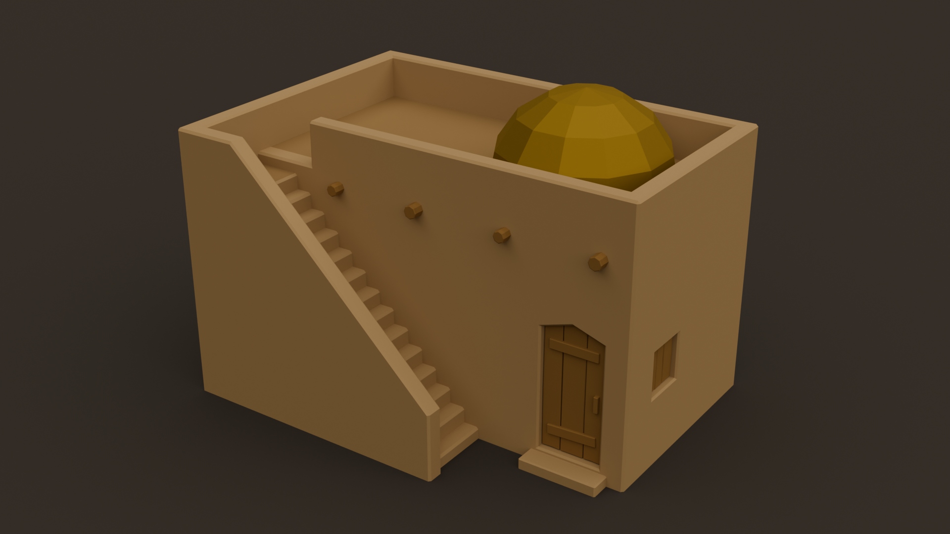 Arab Clay Buildings Pack - Free 3D Models For Games