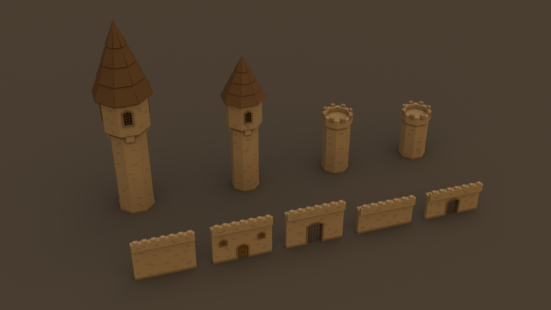 Medieval Modular Castle Pack - Free 3D Models For Games