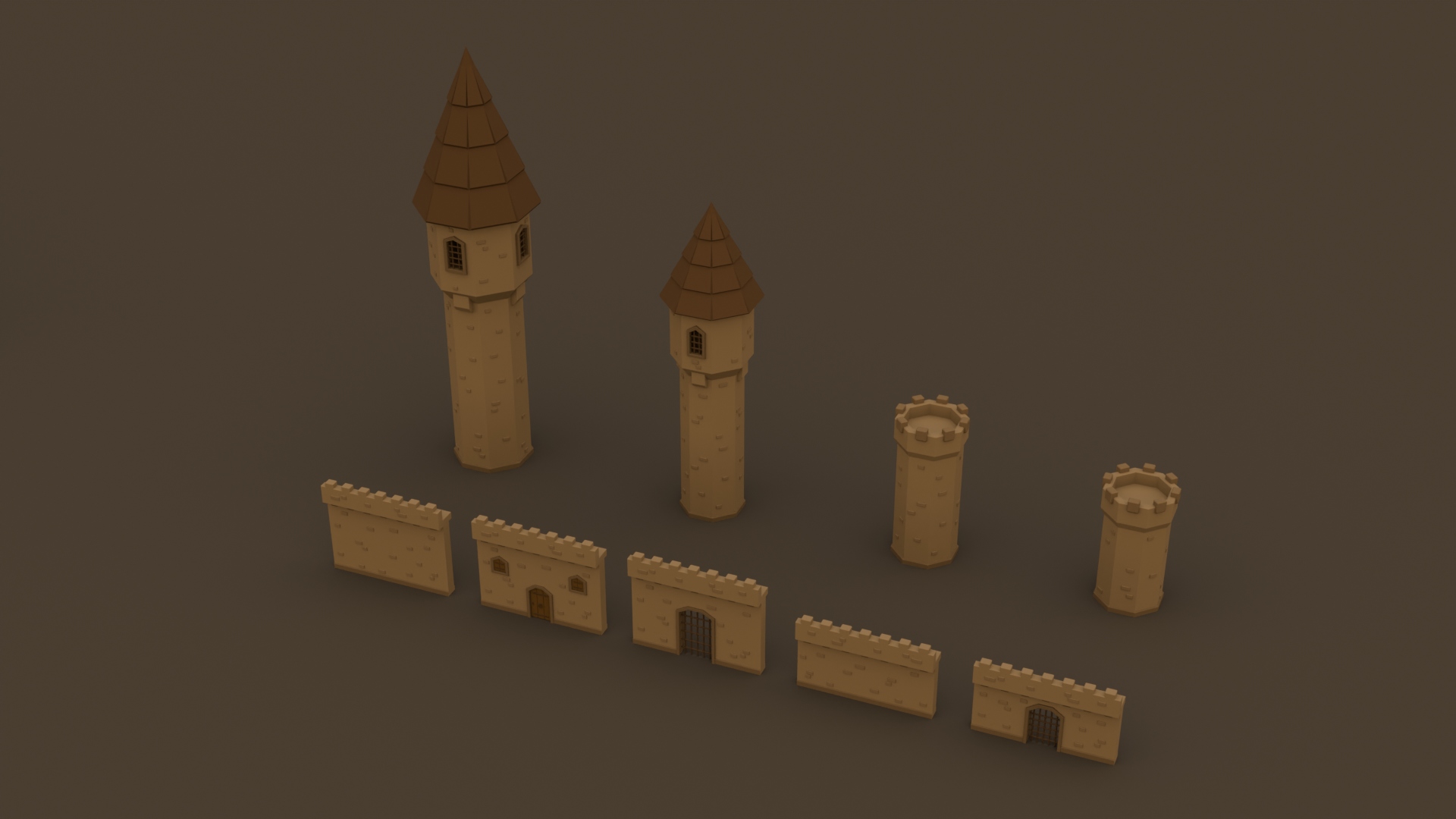 Medieval Modular Castle Pack - Free 3D Models For Games