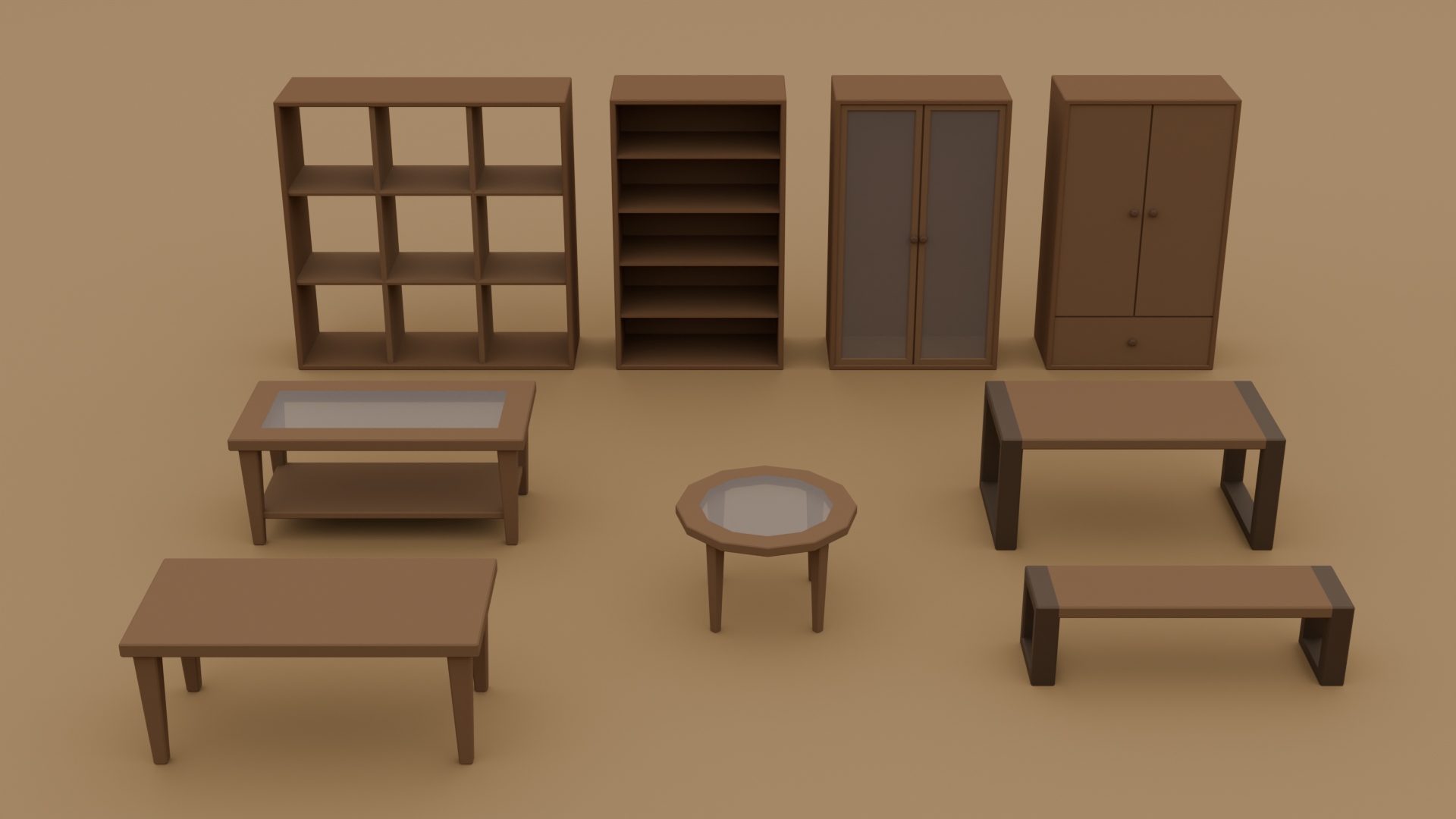 Modern House Furniture Pack - Free 3D Models For Games