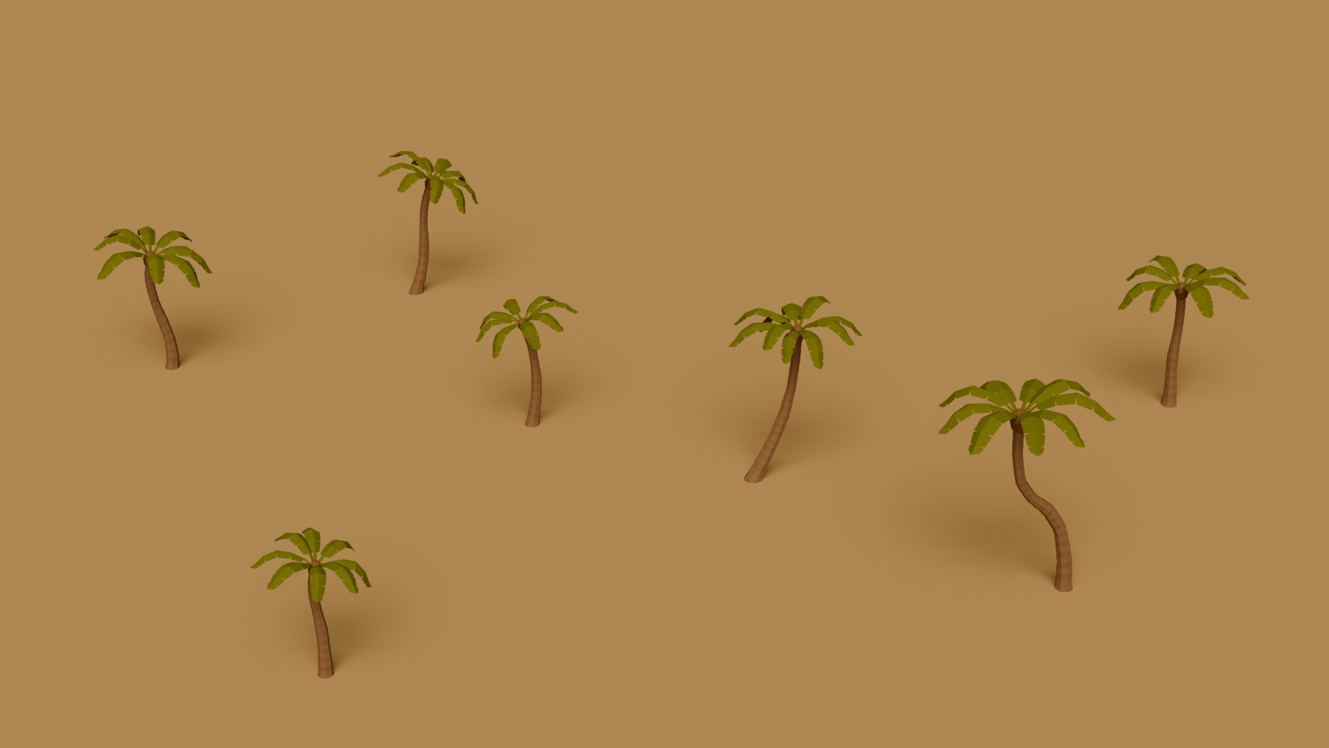 Simpilfied Palm Trees Pack - Free 3D Models For Games