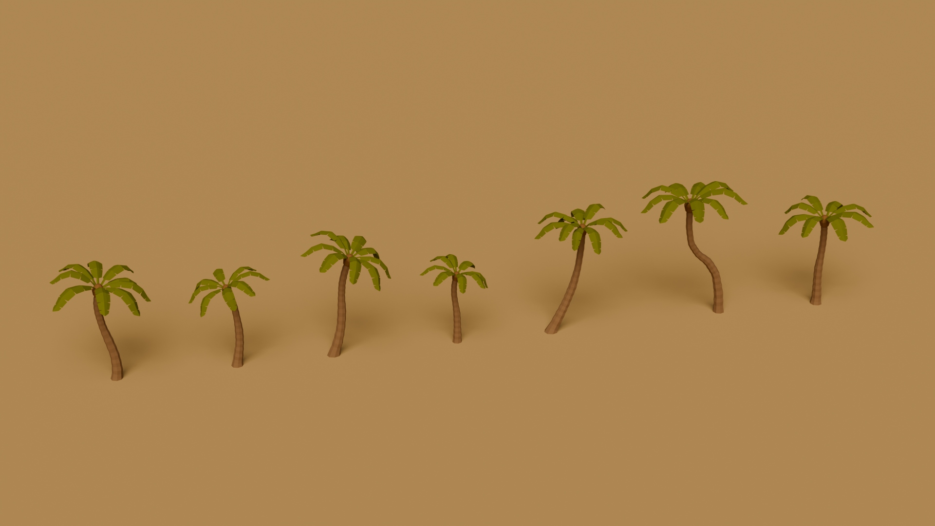 Simpilfied Palm Trees Pack - Free 3D Models For Games