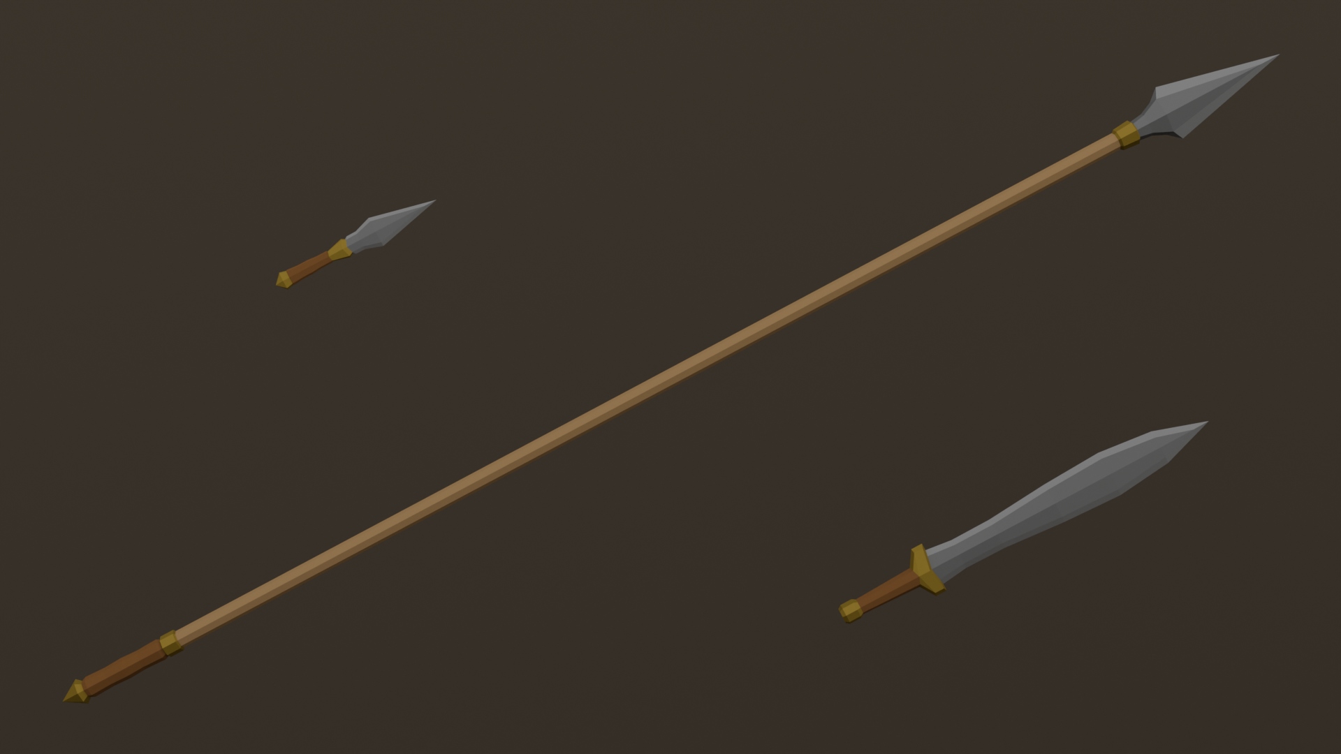 Spartan Warrior Weapons Pack - Free 3D Models For Games